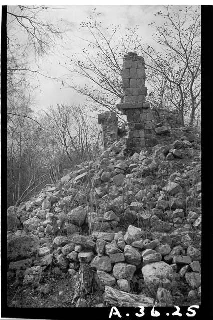 Facade fragment on top of mound, Group 2; Structure 3