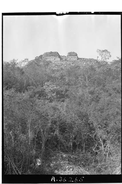 Palomas, Pyramid - temple, from N.