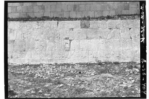 Ballcourt sculpture, Center panel at W., left