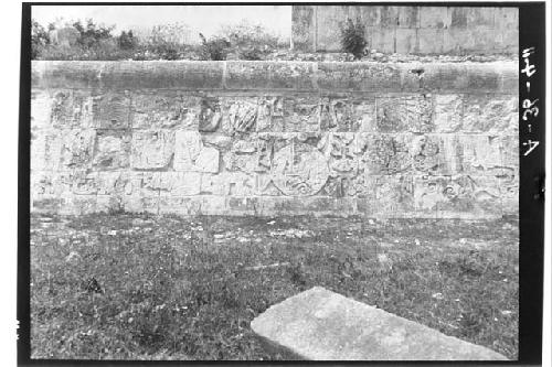 Ballcourt sculpture, S. panel at W., middle