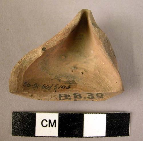 Clay lamp fragment - plain ware