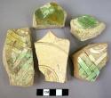 6 base potsherds- Persian Sgraffito