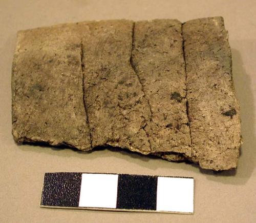 Ceramic rim sherd, banded design, earthenware