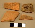 Red potsherds