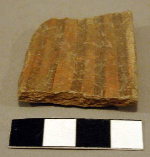 Black-on-red potsherds