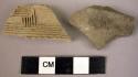 2 incised potsherds