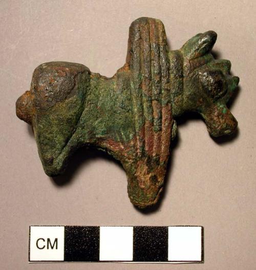 Bronze figure of horse - perhaps ornamental head of pin