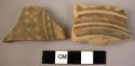 2 potsherds - polychrome (B1)