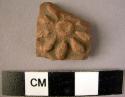 Potsherd - red-brown, relief