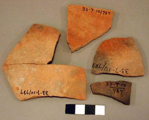 Red potsherds