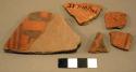 Red and black-on-red potsherds