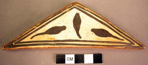 Tile, polacca polychrome style d. animal design. 14.8 x 9.2 cm.; Katsina name: Pa-vatia (tadpoles)