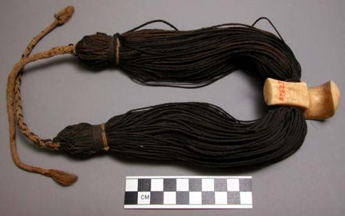 Lei niho palaoa (human hair necklace with carved ivory pendant)