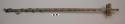 Wooden club with copper head and copper band wound around handle