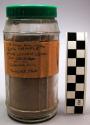 Soil sample in glass jar