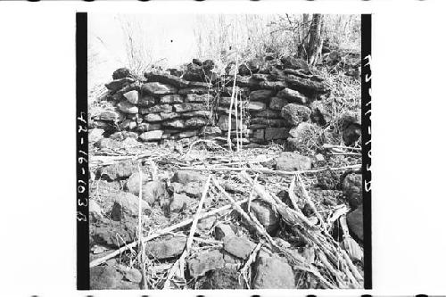 Stone construction of wall and terrace