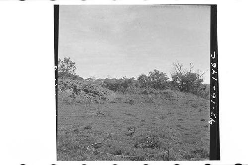 Mounds 2-5 from top of Mound 7 looking north. B is due north