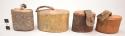 Snuff or tobacco boxes, wood and metal