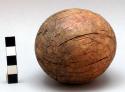 Wooden ball used in ball and net game and hoop net