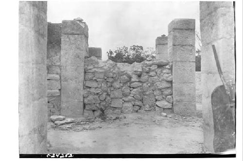 NE colonnade - E section of 2ndary wall beg. at sculptured cols. SW of throne