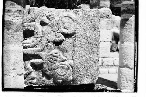 Sculpture at the Temple of Xtoloc Cenote