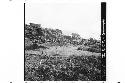 Panorama of north side of platform and mound..