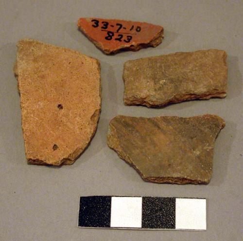 Red potsherds