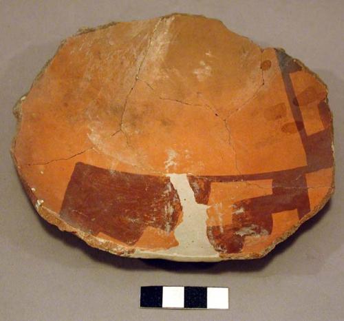 Large used decorated potsherds