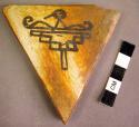 Triangular pottery tile