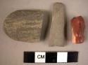 3 miscellaneous stone objects