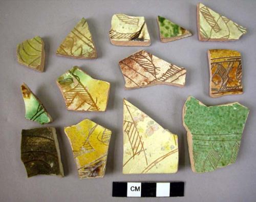 26 potsherds - Persian Sgraffito