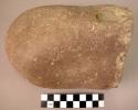 Stone chipped stone pounding stone natural large pebble, end chipped battered