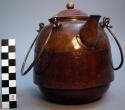 Enameled copper brass tea pot