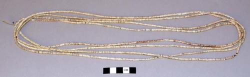Long strand of ostrich eggshell beads