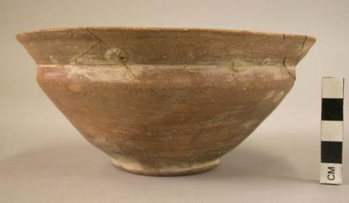 Pottery bowl (restored) - plain ware (B1)