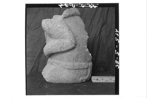 Small crude stone torso (Back & left side)