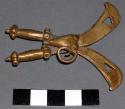 Cast brass or bronze miniature gold coast swords