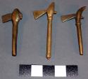 Cast brass or bronze miniature axes