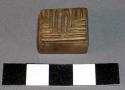 Cast brass or bronze stamp(?)