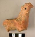 Pottery figurine fragment - body and neck of a 4-footed animal - horse?