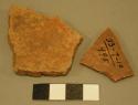 Red potsherds