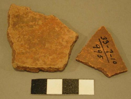 Red potsherds