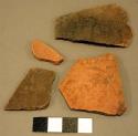 Red potsherds