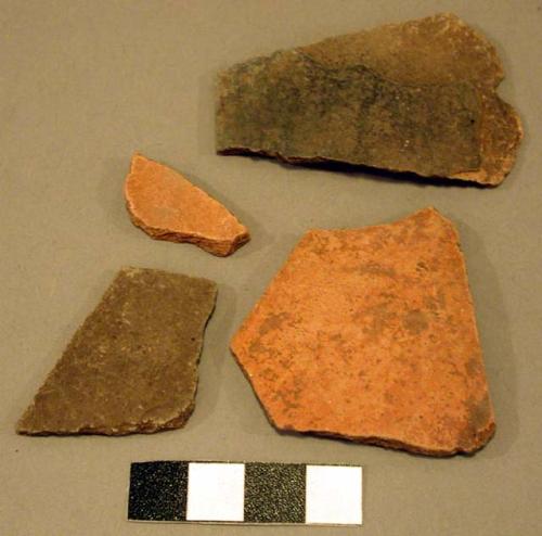 Red potsherds