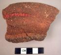 3 potsherds - thick coarse fragments of large jars from cists