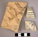 3 Quetta ware potsherds