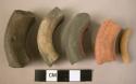 6 fragmentary pottery bangles