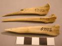 Bone awl made from the Tibia of a dog