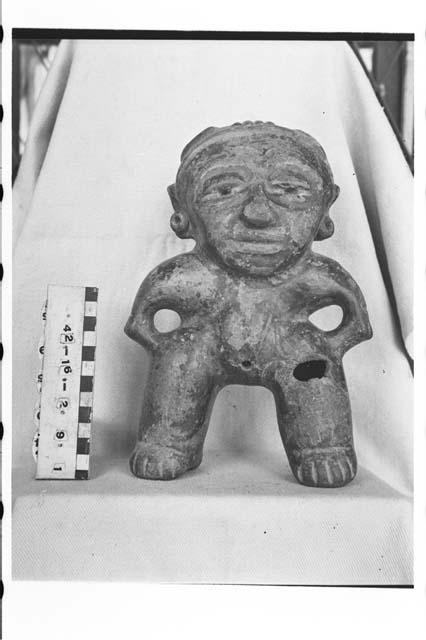 Nicoya polychrome human effigy figurine.