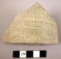 Base potsherd - plain ware, gray (A1)